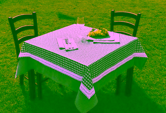 Tovagliato di Tendenza Ristoranti Verde a Quadri per Trattorie