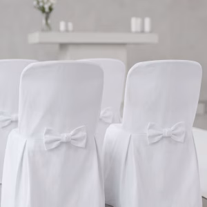 Affitto coprisedia matrimonio bianco modello orchidea