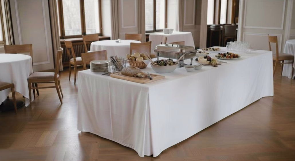 Tovagliato per buffet camelia colore bianco