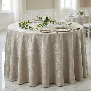 Tovaglia matrimonio damascata colore naturale anacapri