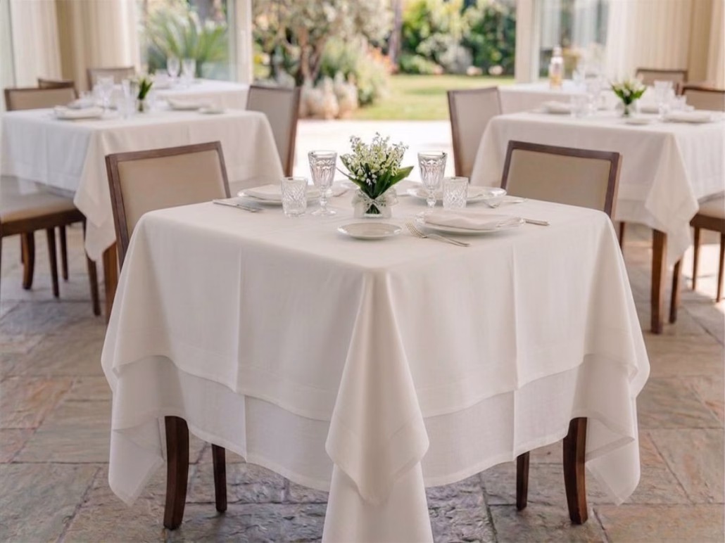 Tovagliato ristorante classico bianco